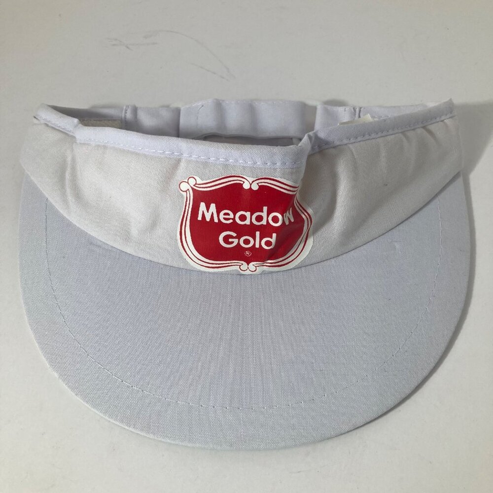 Mens Vintage Meadow Gold Dairies‎ Visor Adjustable Terry Sweat Band Cotton #4